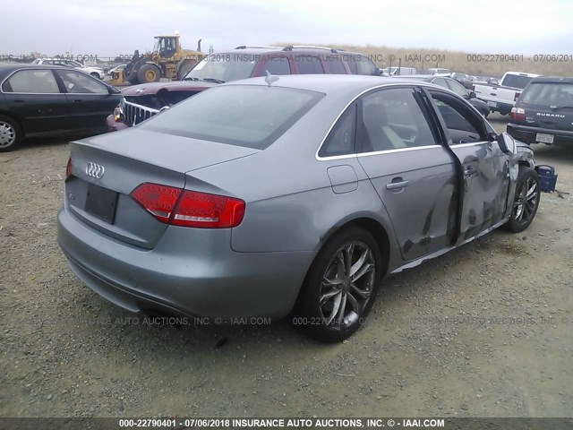 WAUDGAFL0AA081871 - 2010 AUDI S4 PREMIUM PLUS GRAY photo 4