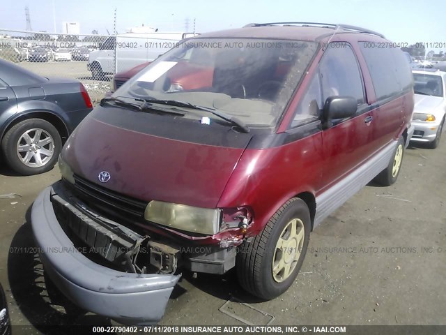 JT3AC12R6N1030784 - 1992 TOYOTA PREVIA LE RED photo 2