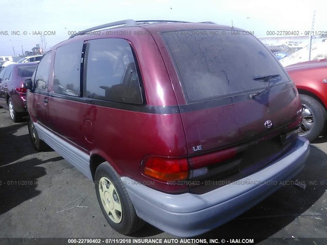 JT3AC12R6N1030784 - 1992 TOYOTA PREVIA LE RED photo 3