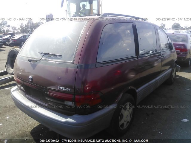 JT3AC12R6N1030784 - 1992 TOYOTA PREVIA LE RED photo 4