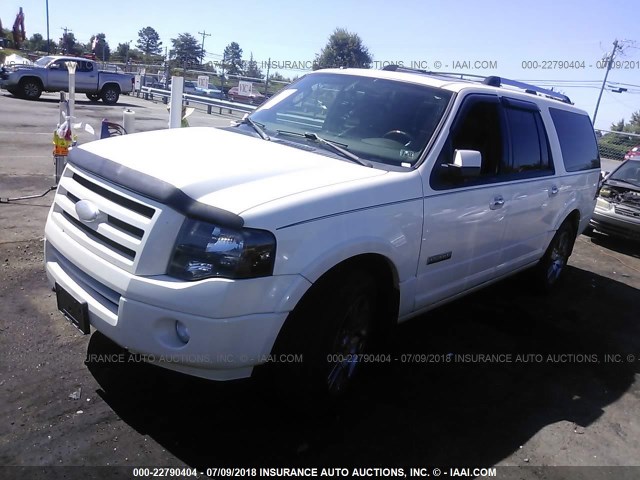 1FMFK20548LA82249 - 2008 FORD EXPEDITION EL LIMITED WHITE photo 2