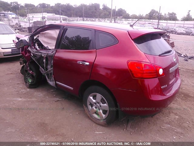 JN8AS5MV0BW257021 - 2011 NISSAN ROGUE S/SV/KROM RED photo 3