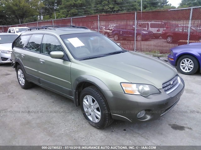 4S4BP62C757308582 - 2005 SUBARU LEGACY OUTBACK 2.5I LIMITED GREEN photo 1