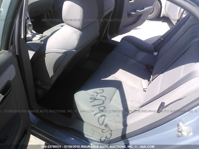 1G1ZG57BX84198610 - 2008 CHEVROLET MALIBU LS Light Blue photo 8