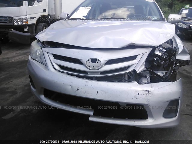 2T1BU4EE5BC634664 - 2011 TOYOTA COROLLA S/LE SILVER photo 6