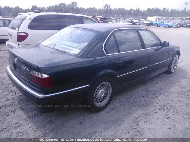 WBAGJ8322WDM12958 - 1998 BMW 740 IL GREEN photo 4