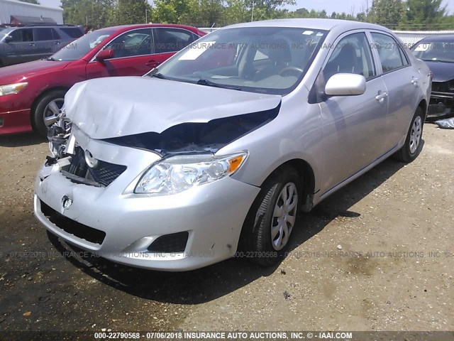 1NXBU4EE8AZ286338 - 2010 TOYOTA COROLLA S/LE/XLE SILVER photo 2