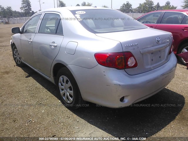 1NXBU4EE8AZ286338 - 2010 TOYOTA COROLLA S/LE/XLE SILVER photo 3