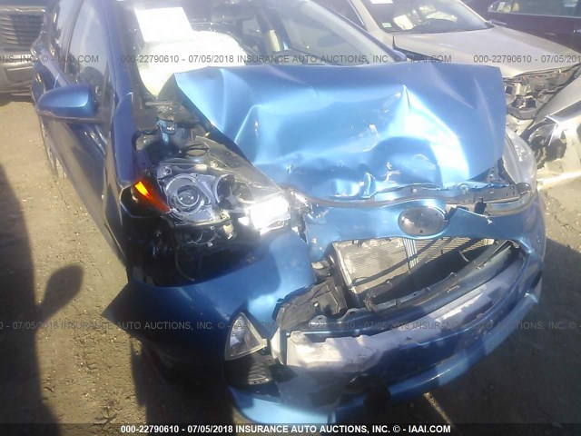 JTDKDTB36D1552401 - 2013 TOYOTA PRIUS C BLUE photo 6