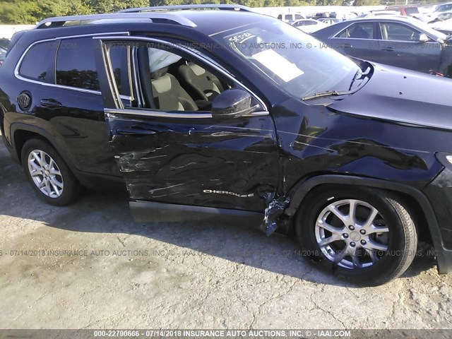 1C4PJLCS7EW299730 - 2014 JEEP CHEROKEE LATITUDE BLACK photo 6