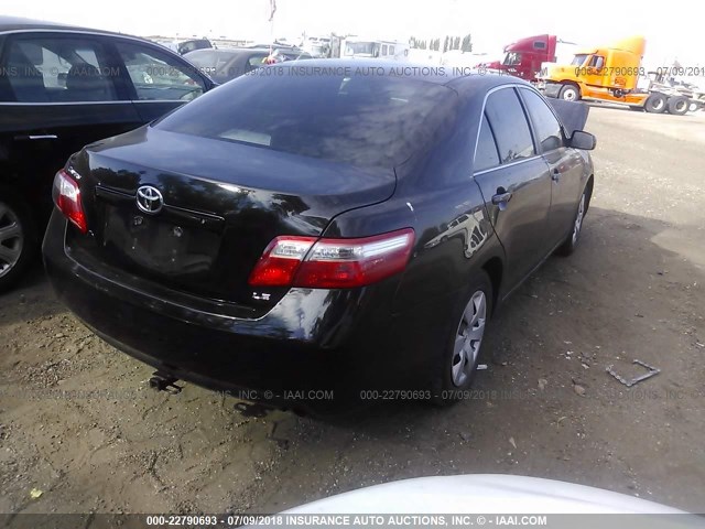 4T1BE46K79U822337 - 2009 TOYOTA CAMRY SE/LE/XLE BLACK photo 4