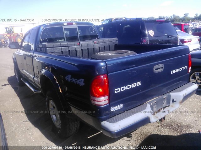 1D7HG32X83S181759 - 2003 DODGE DAKOTA SPORT BLUE photo 3