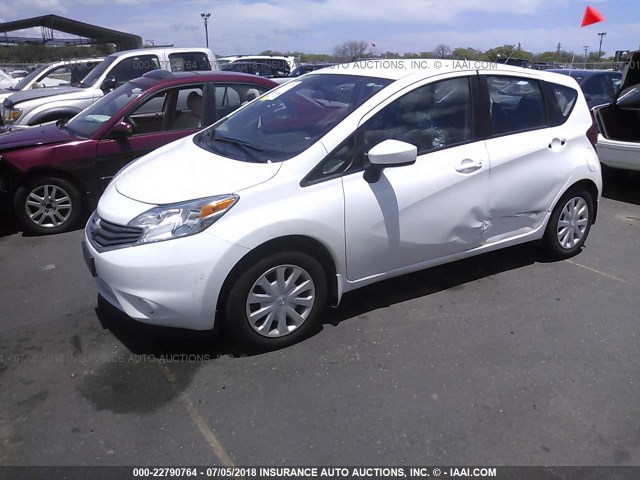 3N1CE2CP2GL393082 - 2016 NISSAN VERSA NOTE S/S PLUS/SV/SL/SR WHITE photo 2