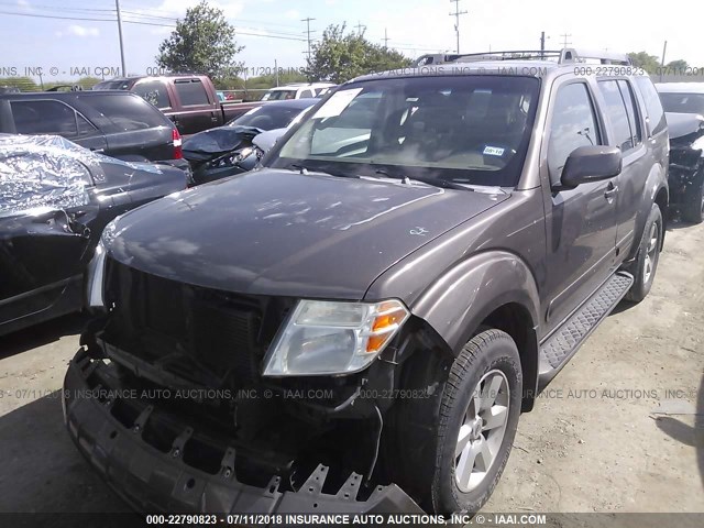 5N1AR18U68C615908 - 2008 NISSAN PATHFINDER S/LE/SE BROWN photo 2