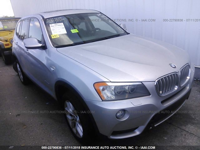 5UXWX7C50E0E80460 - 2014 BMW X3 XDRIVE35I SILVER photo 1