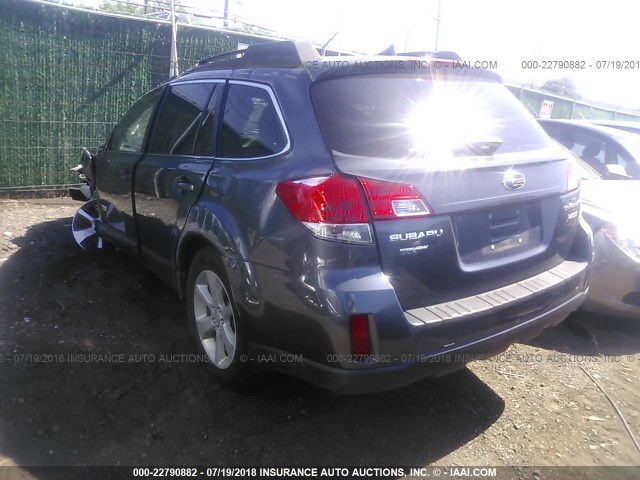 4S4BRBCCXE3306155 - 2014 SUBARU OUTBACK 2.5I PREMIUM GRAY photo 3