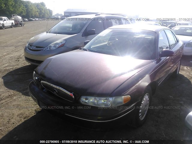 2G4WY52MXW1559631 - 1998 BUICK CENTURY LIMITED RED photo 2