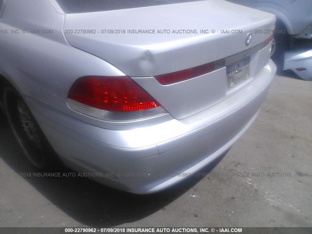 WBAGL63433DP63745 - 2003 BMW 745 I SILVER photo 6