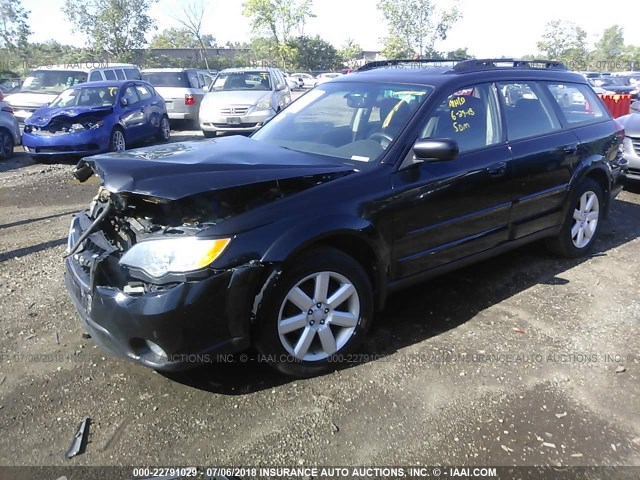 4S4BP62C987349056 - 2008 SUBARU OUTBACK 2.5I LIMITED BLACK photo 2