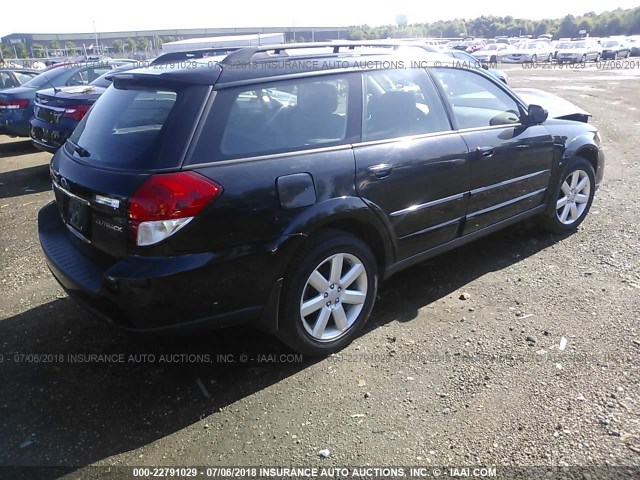 4S4BP62C987349056 - 2008 SUBARU OUTBACK 2.5I LIMITED BLACK photo 4