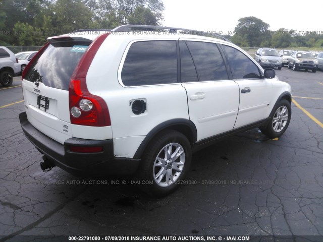 YV1CZ852151207875 - 2005 VOLVO XC90 V8 WHITE photo 4