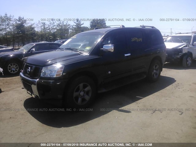 5N1AA08B85N705531 - 2005 NISSAN ARMADA SE/LE BLACK photo 2