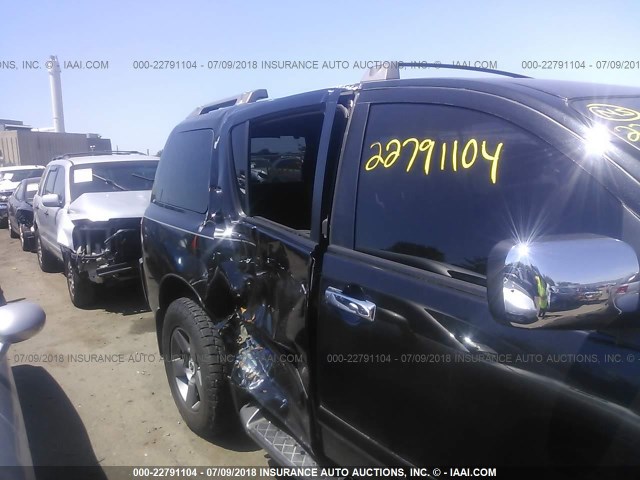 5N1AA08B85N705531 - 2005 NISSAN ARMADA SE/LE BLACK photo 6