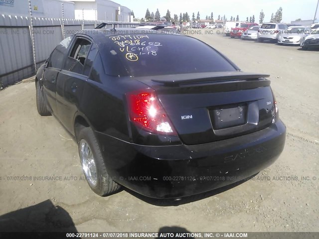 1G8AL58B47Z100715 - 2007 SATURN ION LEVEL 3 BLACK photo 3