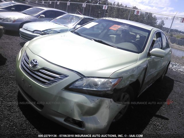 4T1BB46KX9U104001 - 2009 TOYOTA CAMRY HYBRID GREEN photo 2