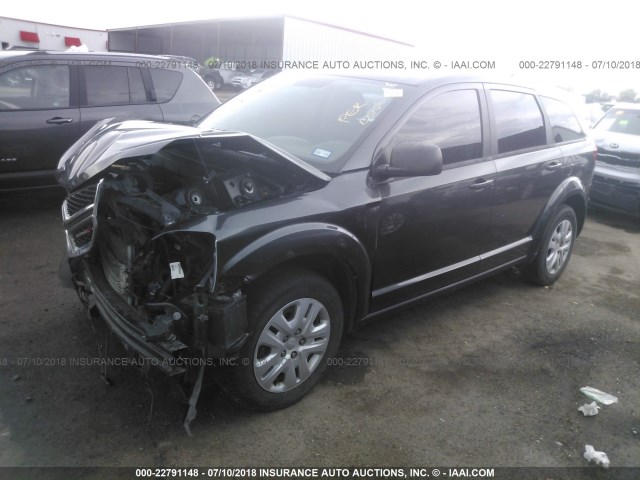 3C4PDCAB4ET276471 - 2014 DODGE JOURNEY SE GRAY photo 2