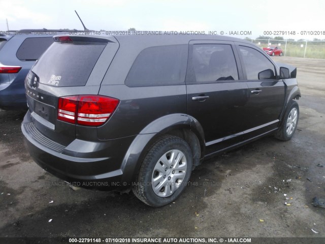 3C4PDCAB4ET276471 - 2014 DODGE JOURNEY SE GRAY photo 4