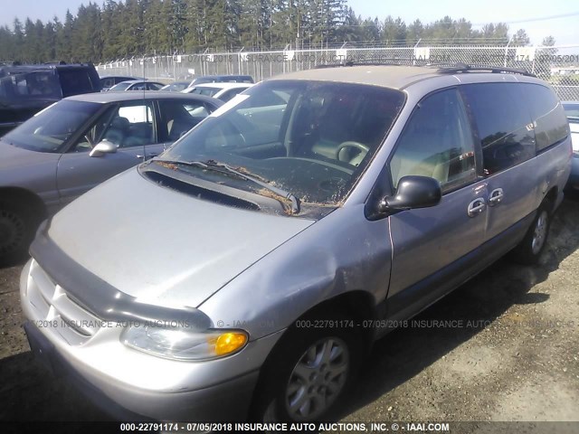 1B4GP44L5YB616277 - 2000 DODGE GRAND CARAVAN SE/SPORT SILVER photo 2