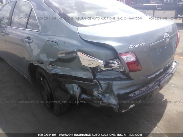 4T1BE46K47U521845 - 2007 TOYOTA CAMRY NEW GENERAT CE/LE/XLE/SE GREEN photo 6