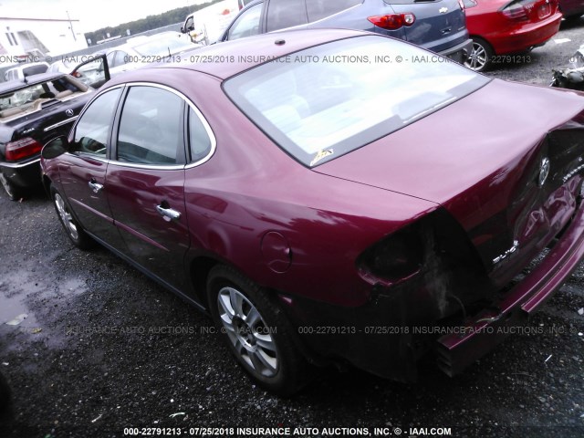 2G4WC562351326339 - 2005 BUICK LACROSSE CX RED photo 3