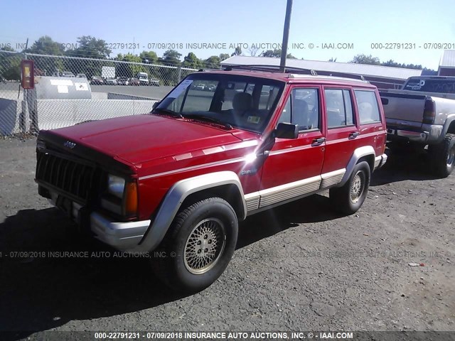 1J4FJ78S3TL190055 - 1996 JEEP CHEROKEE COUNTRY RED photo 2