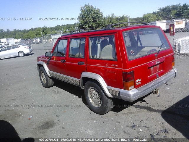 1J4FJ78S3TL190055 - 1996 JEEP CHEROKEE COUNTRY RED photo 3
