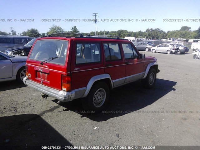 1J4FJ78S3TL190055 - 1996 JEEP CHEROKEE COUNTRY RED photo 4