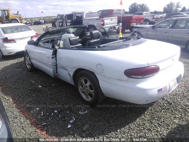 3C3EL55H9XT547844 - 1999 CHRYSLER SEBRING JXI WHITE photo 3