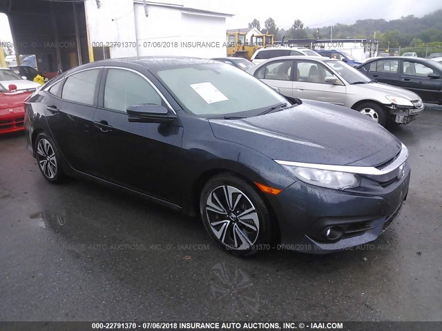 19XFC1F74HE020492 - 2017 HONDA CIVIC EXL Dark Blue photo 1