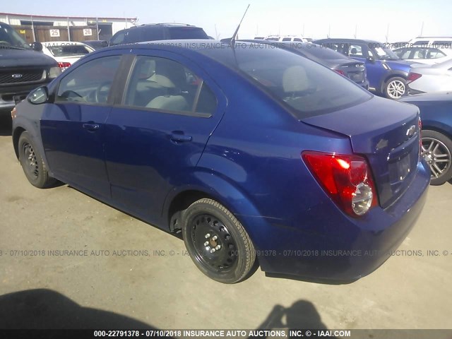 1G1JA5SH3E4124824 - 2014 CHEVROLET SONIC LS 蓝色 照片 3