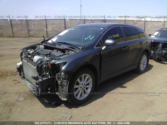 4T3BA3BB3BU019159 - 2011 TOYOTA VENZA GRAY photo 2