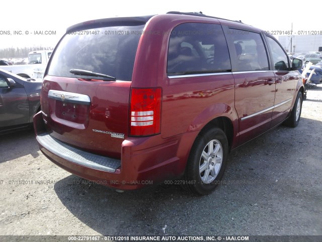 2A4RR5D10AR149801 - 2010 CHRYSLER TOWN & COUNTRY TOURING RED photo 4