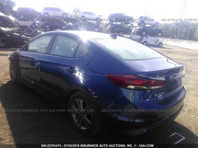 5NPD84LFXHH141092 - 2017 HYUNDAI ELANTRA SE/VALUE/LIMITED BLUE photo 3