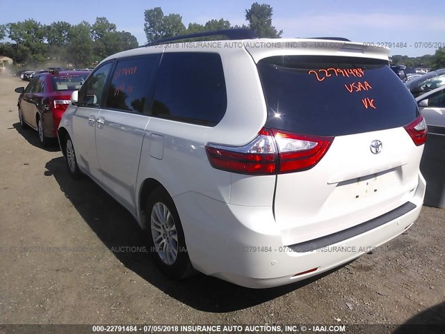 5TDYK3DC7FS630400 - 2015 TOYOTA SIENNA XLE/LIMITED WHITE photo 3