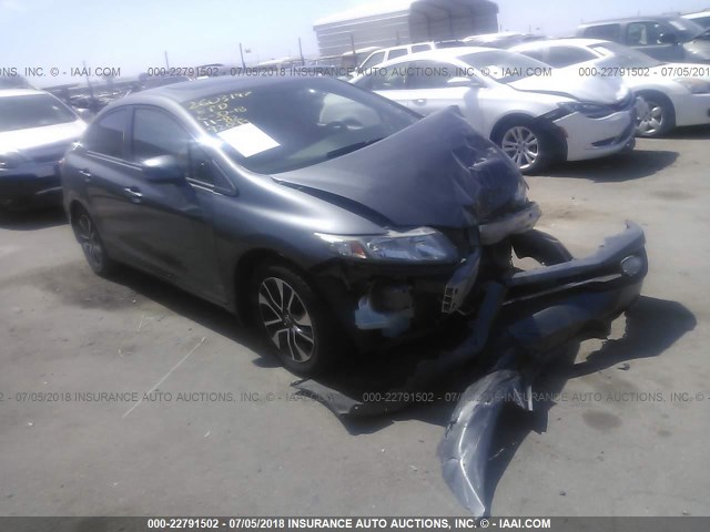 19XFB2F9XDE287849 - 2013 HONDA CIVIC EXL ნაცრისფერი ფოტო 1