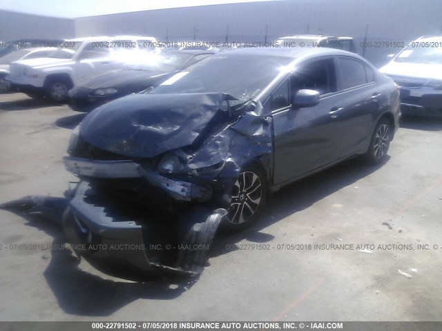 19XFB2F9XDE287849 - 2013 HONDA CIVIC EXL ნაცრისფერი ფოტო 2