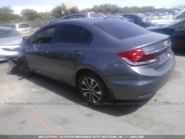 19XFB2F9XDE287849 - 2013 HONDA CIVIC EXL ნაცრისფერი ფოტო 3