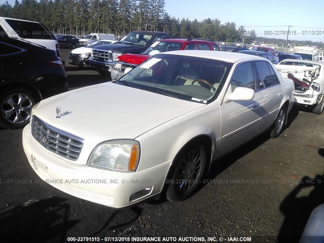 1G6KE57Y63U119495 - 2003 CADILLAC DEVILLE DHS WHITE photo 2