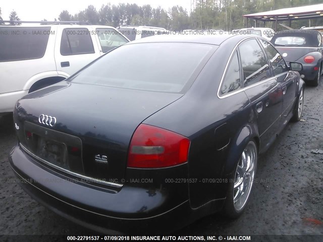 WAUZL54B7YN065527 - 2000 AUDI A6 4.2 QUATTRO BLUE photo 4