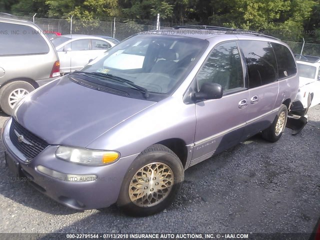 1C4GP64L3WB546340 - 1998 CHRYSLER TOWN & COUNTRY LXI Light Blue photo 2